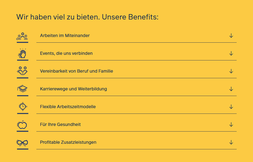 Benefits von IPROconsult auf der Karriereseite