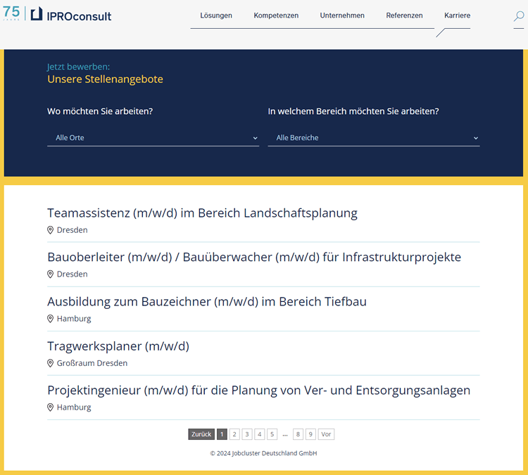 Karriereportal-Beispiel iproconsult