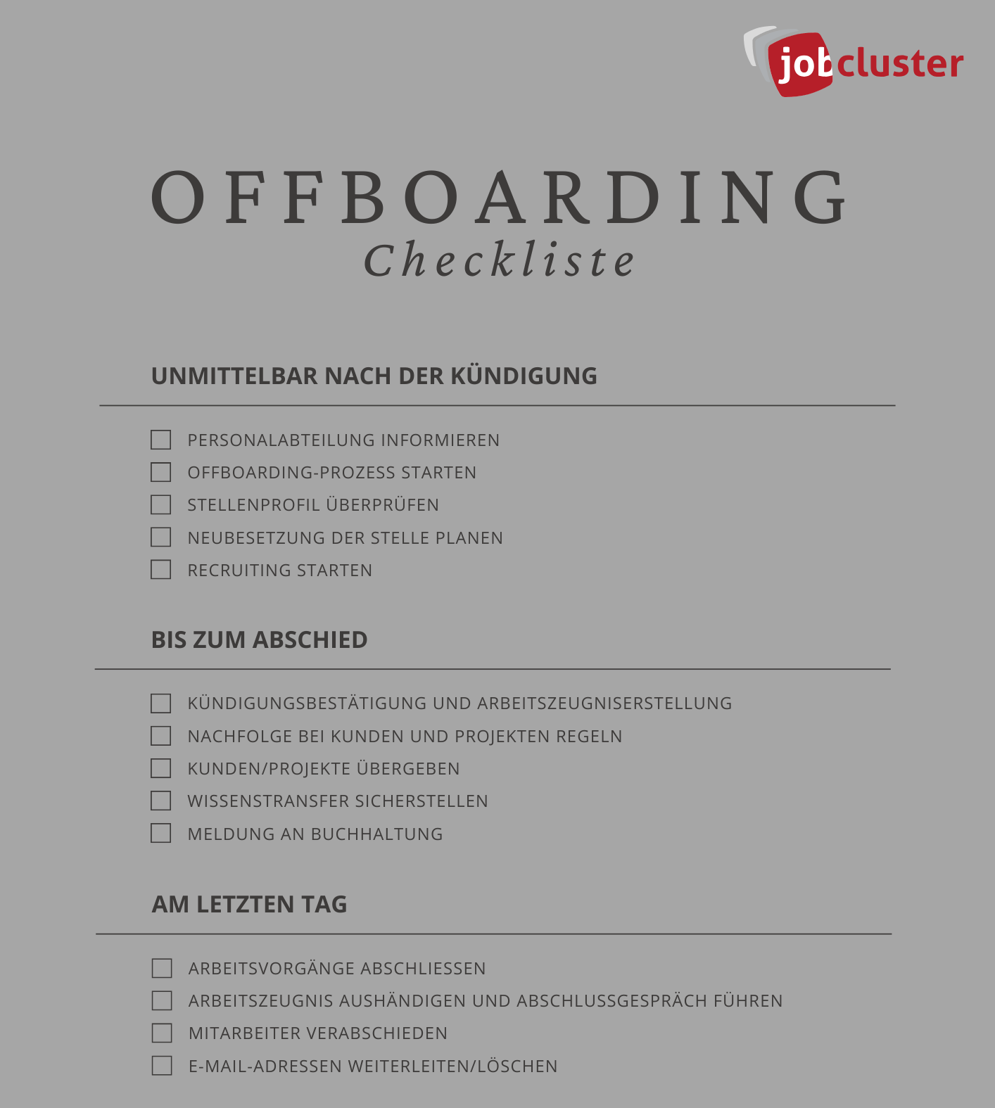 Offboarding Checkliste